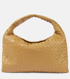 Сумка-тоут из кожи Hop Intrecciato Bottega Veneta, Dark Praline-M Brass