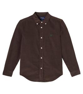 Хлопковая рубашка из вельвета Polo Ralph Lauren Kids, Circuit Brown