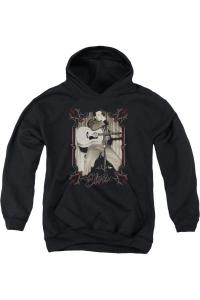 Элвис Пресли Молодежная худи с полосками Elvis Pinstripes Gildan, черный