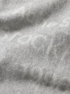 Шерстяной шарф с бахромой и логотипом Venus 1996 ACNE STUDIOS, светло-серый