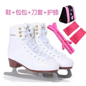 HEAD Коньки для фигурного катания, набор для начинающих с сумкой, чехлами и наколенниками, размер 40