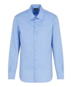 Синяя повседневная рубашка от Emporio Armani, синий