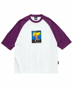 Футболка с рукавом реглан 3/4 (мужская) из ранней серии TOY MACHINE Select Brands, цвет Purple