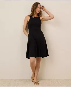 Женское платье из органического хлопка Fit & Flare с перекрутом на спине Pact, синий