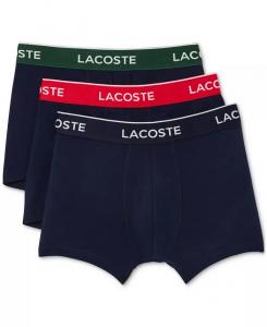 Комплект из 3 мужских трусов-боксеров Regular-Fit с логотипом на талии Lacoste, мультиколор