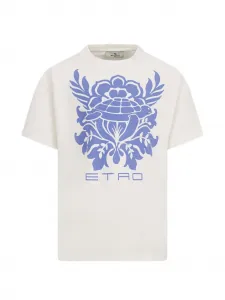Футболка с принтом Etro Kids, бежевый