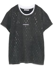 Patrizia Pepe футболка с заклепками, серый