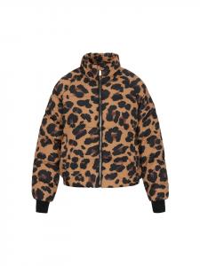 Женская куртка коричневого цвета, разноцветная faina