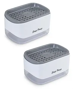 2 держателя для губок-дозаторов мыла Cheer Collection, white