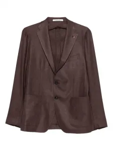 Пиджак с накладными карманами Tagliatore, коричневый