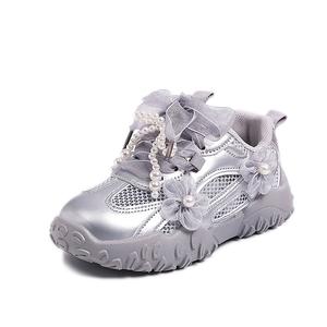 Нескользящие, износостойкие, дышащие низкие детские кроссовки для повседневной носки RHOBESAM, серебряный