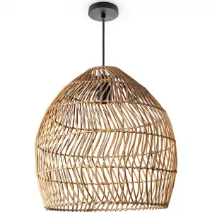 Подвесной светильник ORNA E27, подвесная лампа, ротанговая корзина, бохо, современный стиль, светильник для столовой, натуральный, винтаж, E27 Paco Home, коричневый