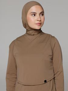 Купальник-футболка SIYA Swimwear Hijab, коричневый