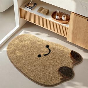 Dajiang Ковер для ванной 57х66 см, непромокаемый, с мультяшным принтом, мягкий, Little Potato