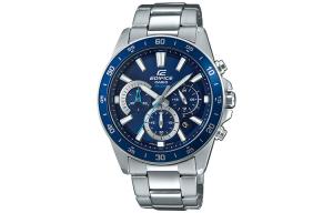CASIO Часы Men EDIFICE Blue Watch EFV-570D-2A, Silver Blue Watch Dial
