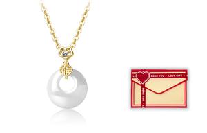 Женское ожерелье из халцедона GIFU, золото