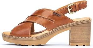 Кожаные сандалии на каблуке PIKOLINOS Canarias для женщин, Brandy