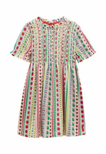 Платье gracie с короткими рукавами и присборенной трикотажной юбкой стандартного кроя Joules, Multi Stripe