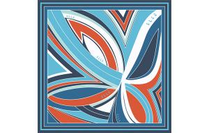 Шелковый шарф Women's ELLE, синий