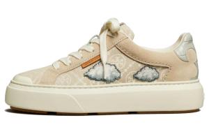 Женские скейтерские кедры Ladybug Low Top цвета слоновой кости TORY BURCH, оттенок берёзы/белый