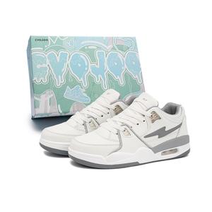 CVOJOO Легкие низкие скейтерские кроссовки с эффектом увеличения роста унисекс бело-серые, цвет White Gray