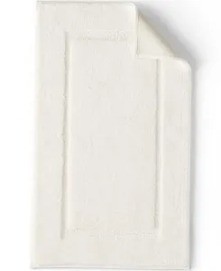 Большой хлопковый противоскользящий коврик для ванной 23x39 см Lands' End, слоновая кость