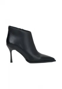 Ботильоны niskie na szpilce ze z czubkiem w szpic на высоком каблуке Estro, Black