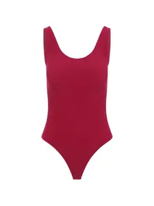 Боди без рукавов с округлым вырезом Wolford, красный