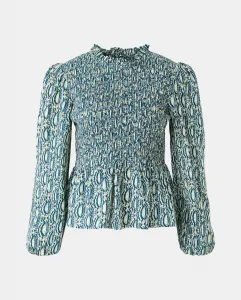 Женский топ с длинными рукавами и резинками Easy Wear, белый