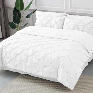 PG Beddings Комплект постельного белья стеганый с защипами белый White