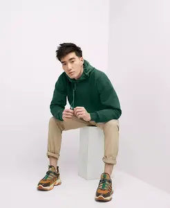 Мужская утепленная флисовая толстовка с капюшоном Hanes, зеленый