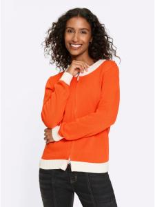 Кардиган цвета оранжевый-экрю Heine