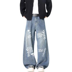 Джинсы Unisex Moderate Scimitar HUANQIU, синий (белый)