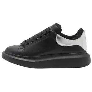 Кроссовки кожаные Alexander Mcqueen, черный / серебряный