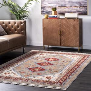 nuLOOM Romee Medallion ковер 92 x 153 см с кистями, Beige