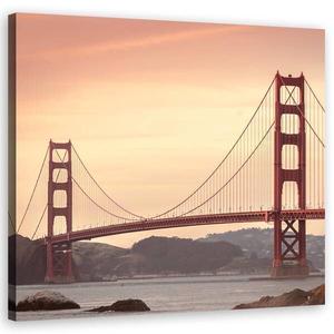 Картины на холсте Feeby San Francisco Brücke, оранжевый