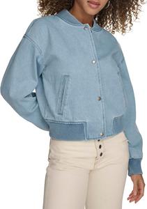Женская университетская куртка-бомбер Levi's, Light Wash Denim