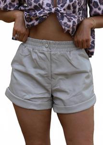 Короткие шорты из натуральной кожи Karlie, Natural