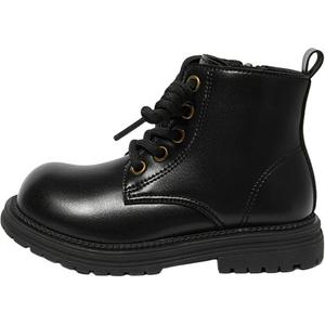 Детские кожаные ботинки для дошкольников Snoffy, черный