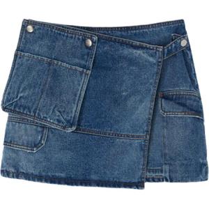 MSGM Джинсовые короткие юбки women's marine blue