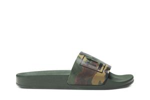 Шлепанцы Off-White Sliders 'Green Black', зеленый