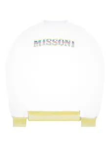 Толстовка с логотипом Missoni Kids, белый