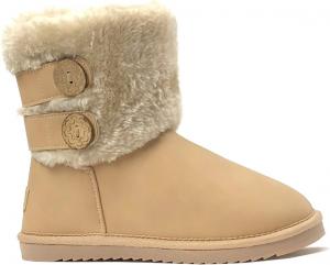 REDVOLUTION Новые классические зимние ботинки для детей с искусственным мехом, средние по голени, для улицы (для старших детей)