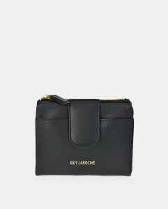 Кошелек с молнией из кожи седалина Guy Laroche, черный