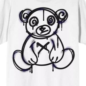 Мужская футболка Teddy Drip с графическим рисунком, окрашенным распылением Licensed Character