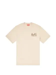 Футболка с круглым вырезом Diesel, бежевый