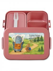 Mr. & Mrs. Panda Контейнер для еды Penguin & Mouse Wanderer De    пастельно-красного цвета