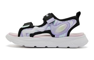 Детские сандалии для начальной школы Qiaodan, черный/фиолетовый