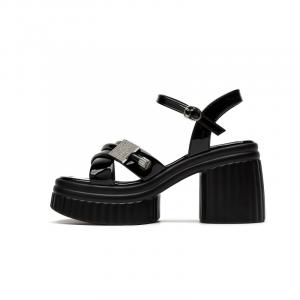 DAPHNE Женские сандалии на одной застежке черные, цвет Black