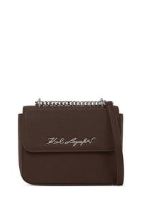 Сумка через плечо PEBBLE KARL LAGERFELD, темно-коричневый